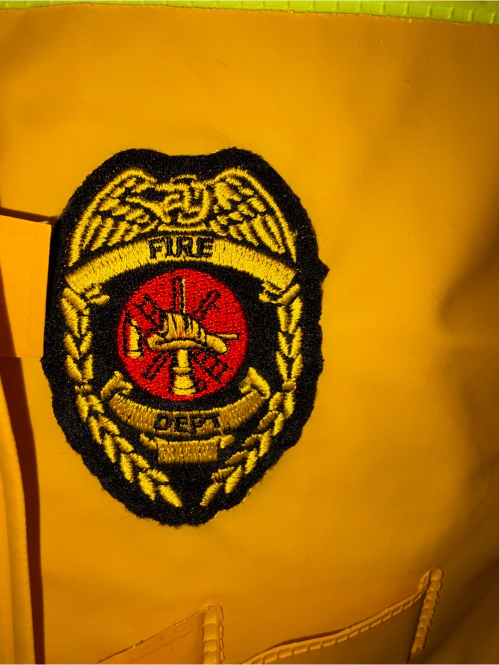 Kids Yellow Reflective Firefighter Jacket one size - Picture 3 of 8
